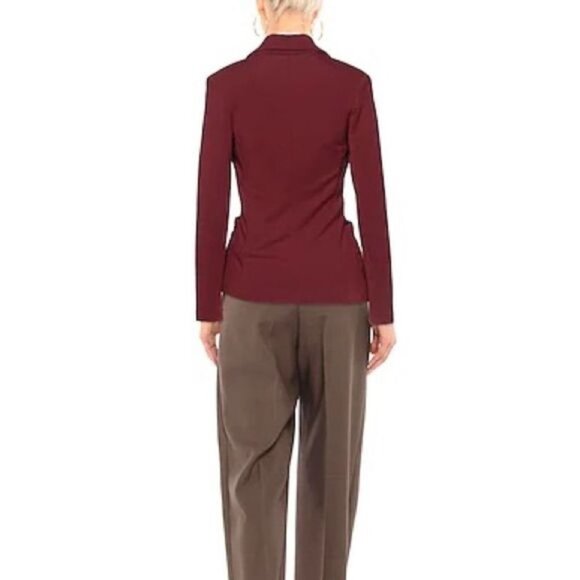 Majestic filatures blazer sz 6 plum 1 button - Picture 2 of 14